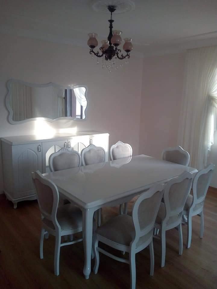 White Embroidered Living Room
