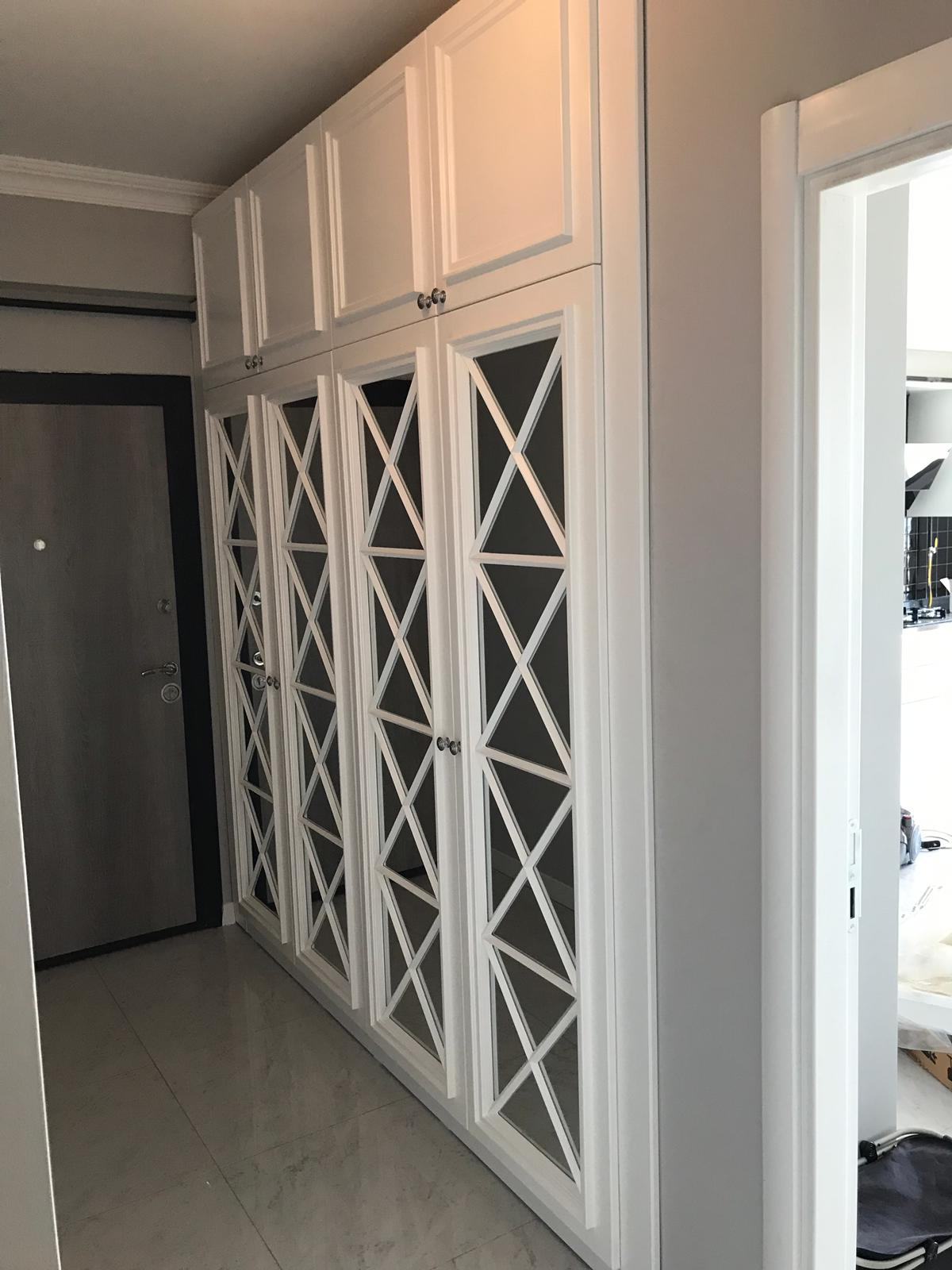 Recessed Coat Rack with Mirror