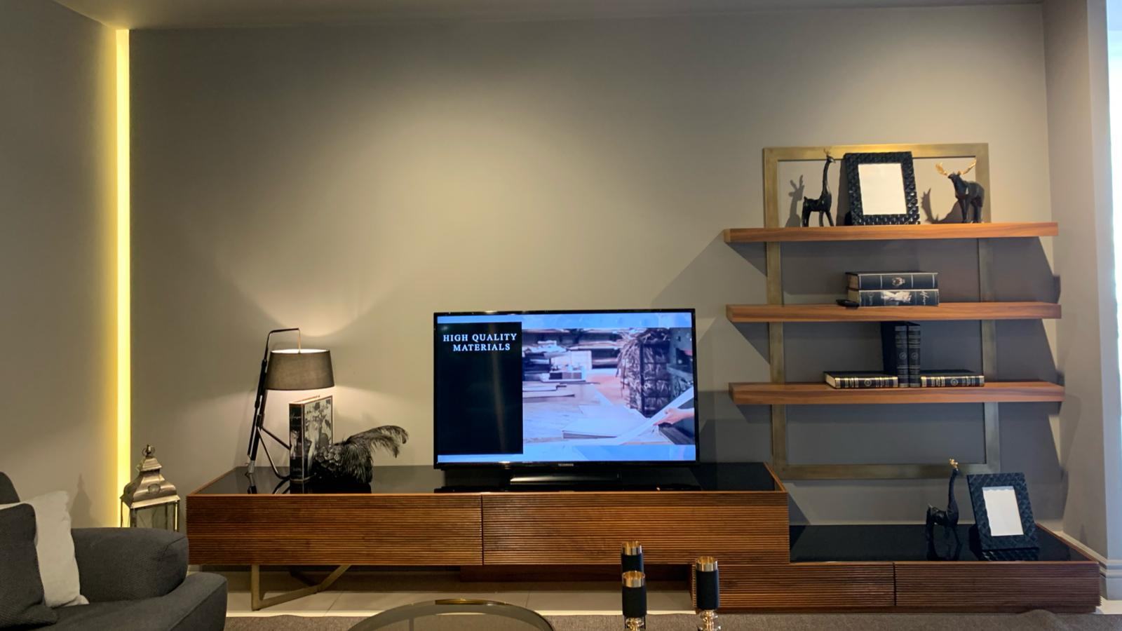 TV Unit with Shelves
