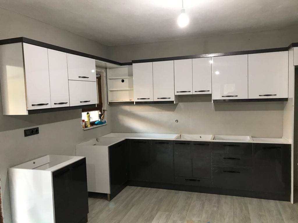 White & Black Kitchen Cabinet
