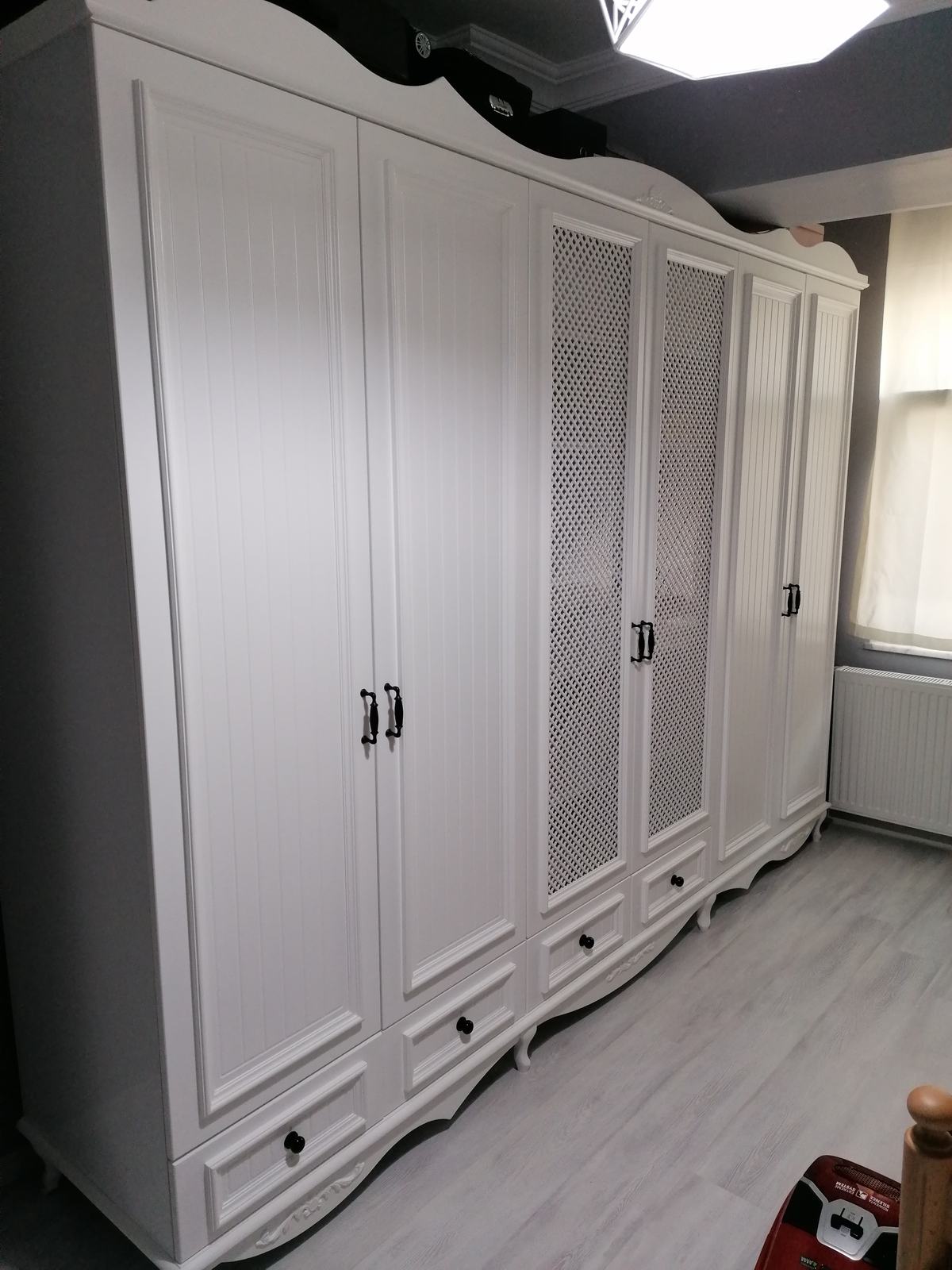 Embroidered White Wardrobe
