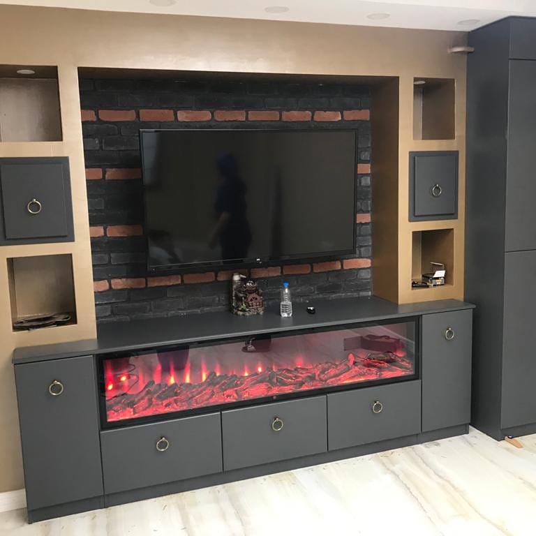 TV Unit with Fireplace Detail