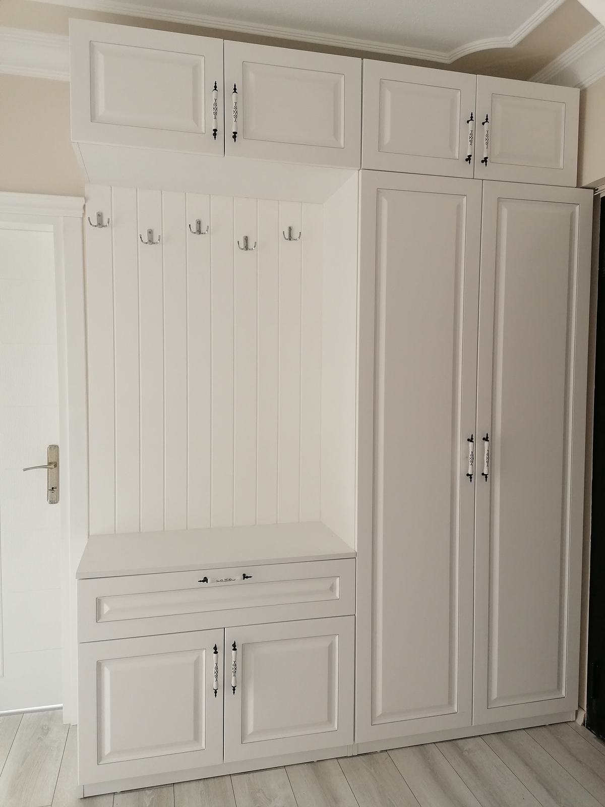 Coat Rack Cabinet with Hangers